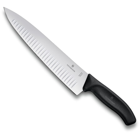 Swiss Army Brands Victorinox Kitchen Swiss Classic Chef'S 10In Straight, Granton Blade, 2In Width At Handle Black VIC-6.8023.25